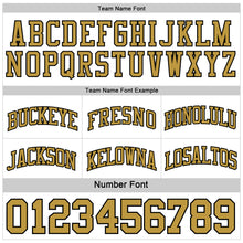 Load image into Gallery viewer, Custom Reversible Black Old Gold-White Double Side Sublimation Basketball Suit Jersey