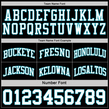 Load image into Gallery viewer, Custom Reversible Black White-Teal Double Side Sublimation Basketball Suit Jersey