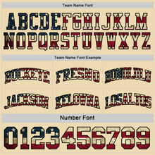 Load image into Gallery viewer, Custom Reversible Black Vintage USA Flag Cream-Maroon Double Side Sublimation Basketball Suit Jersey