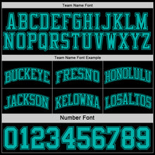 Load image into Gallery viewer, Custom Reversible Black Aqua Double Side Sublimation Basketball Suit Jersey