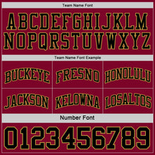 Load image into Gallery viewer, Custom Reversible Black Maroon-Old Gold Double Side Sublimation Basketball Suit Jersey
