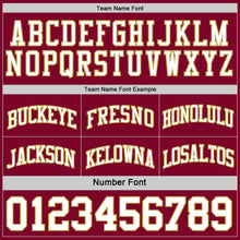 Load image into Gallery viewer, Custom Reversible Maroon White-Old Gold Double Side Sublimation Basketball Suit Jersey