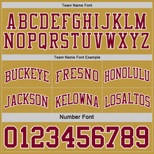 Load image into Gallery viewer, Custom Reversible Maroon White-Old Gold Double Side Sublimation Basketball Suit Jersey