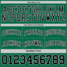 Load image into Gallery viewer, Custom Reversible Kelly Green Black-White Double Side Sublimation Basketball Suit Jersey