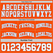 Load image into Gallery viewer, Custom Reversible Orange White-Light Blue Double Side Sublimation Basketball Suit Jersey