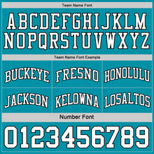 Load image into Gallery viewer, Custom Reversible Teal White-Black Double Side Sublimation Basketball Suit Jersey