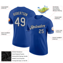 Load image into Gallery viewer, Custom Royal Gray-Black Performance T-Shirt