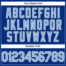 Load image into Gallery viewer, Custom Royal Light Blue-White Performance T-Shirt