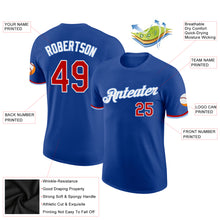 Load image into Gallery viewer, Custom Royal Red-White Performance T-Shirt