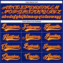 Load image into Gallery viewer, Custom Royal Gold-Red Hockey Lace Neck Jersey