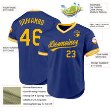 Load image into Gallery viewer, Custom Royal Gold-White Authentic Throwback Baseball Jersey