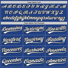 Load image into Gallery viewer, Custom Royal White-Black Authentic Throwback Baseball Jersey