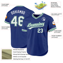 Load image into Gallery viewer, Custom Royal Kelly Green-Gray Authentic Throwback Baseball Jersey