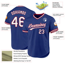 Load image into Gallery viewer, Custom Royal White-Maroon Authentic Throwback Baseball Jersey