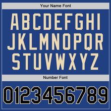 Load image into Gallery viewer, Custom Royal Black-Cream Authentic Throwback Baseball Jersey