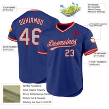 Load image into Gallery viewer, Custom Royal Gray-Red Authentic Throwback Baseball Jersey