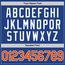 Load image into Gallery viewer, Custom Royal Orange-White Authentic Throwback Baseball Jersey