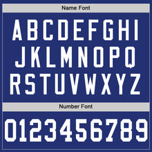 Load image into Gallery viewer, Custom Royal White Mesh Authentic Throwback Football Jersey