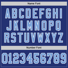 Load image into Gallery viewer, Custom Royal Light Blue-White Mesh Authentic Throwback Football Jersey