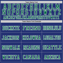 Load image into Gallery viewer, Custom Royal Kelly Green-White Mesh Authentic Throwback Football Jersey