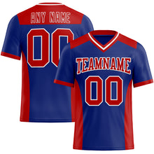 Load image into Gallery viewer, Custom Royal Red-White Authentic Football Jersey