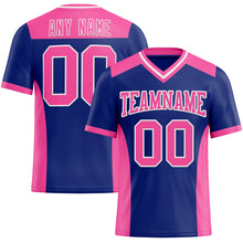 Load image into Gallery viewer, Custom Royal Pink-White Authentic Football Jersey