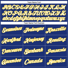 Load image into Gallery viewer, Custom Stitched Royal White-Yellow Sports Pullover Sweatshirt Hoodie