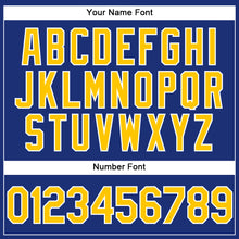 Load image into Gallery viewer, Custom Stitched Royal Yellow-White Sports Pullover Sweatshirt Hoodie