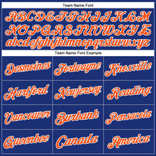 Load image into Gallery viewer, Custom Stitched Royal Orange-White Sports Pullover Sweatshirt Hoodie