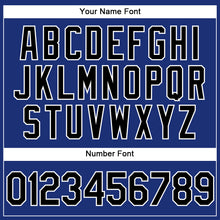 Load image into Gallery viewer, Custom Stitched Royal Black-White Sports Pullover Sweatshirt Hoodie