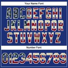 Load image into Gallery viewer, Custom Stitched Royal Vintage USA Flag-White Sports Pullover Sweatshirt Hoodie