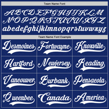 Load image into Gallery viewer, Custom Royal White-Red Hockey Lace Neck Jersey