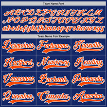 Load image into Gallery viewer, Custom Royal Orange-White Hockey Lace Neck Jersey