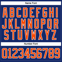 Load image into Gallery viewer, Custom Royal Orange-White Hockey Lace Neck Jersey