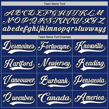 Load image into Gallery viewer, Custom Royal White-Black Hockey Lace Neck Jersey