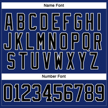 Load image into Gallery viewer, Custom Royal Black-White Hockey Lace Neck Jersey