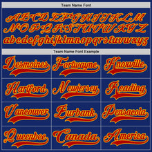 Load image into Gallery viewer, Custom Royal Red-Gold Hockey Lace Neck Jersey