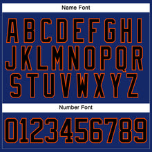 Load image into Gallery viewer, Custom Royal Black-Orange Hockey Lace Neck Jersey