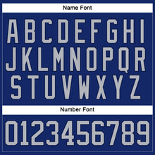 Load image into Gallery viewer, Custom Royal Gray-Navy Hockey Lace Neck Jersey