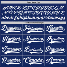 Load image into Gallery viewer, Custom Royal White Hockey Jersey