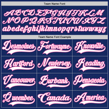 Load image into Gallery viewer, Custom Royal White-Pink Hockey Jersey