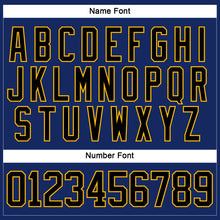 Load image into Gallery viewer, Custom Royal Black-Gold Hockey Jersey