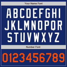 Load image into Gallery viewer, Custom Royal Orange-White Authentic Baseball Jersey