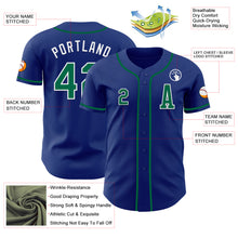 Load image into Gallery viewer, Custom Royal Kelly Green-White Authentic Baseball Jersey