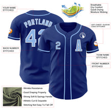 Load image into Gallery viewer, Custom Royal Light Blue-White Authentic Baseball Jersey