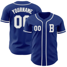 Load image into Gallery viewer, Custom Royal White-Gray Authentic Baseball Jersey