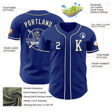 Load image into Gallery viewer, Custom Royal White-Black Authentic Baseball Jersey