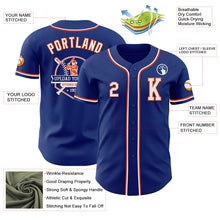 Load image into Gallery viewer, Custom Royal White-Orange Authentic Baseball Jersey