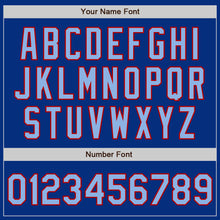 Load image into Gallery viewer, Custom Royal Light Blue-Red Authentic Baseball Jersey