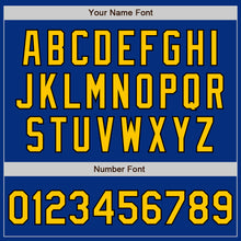 Load image into Gallery viewer, Custom Royal Yellow-Black Authentic Baseball Jersey